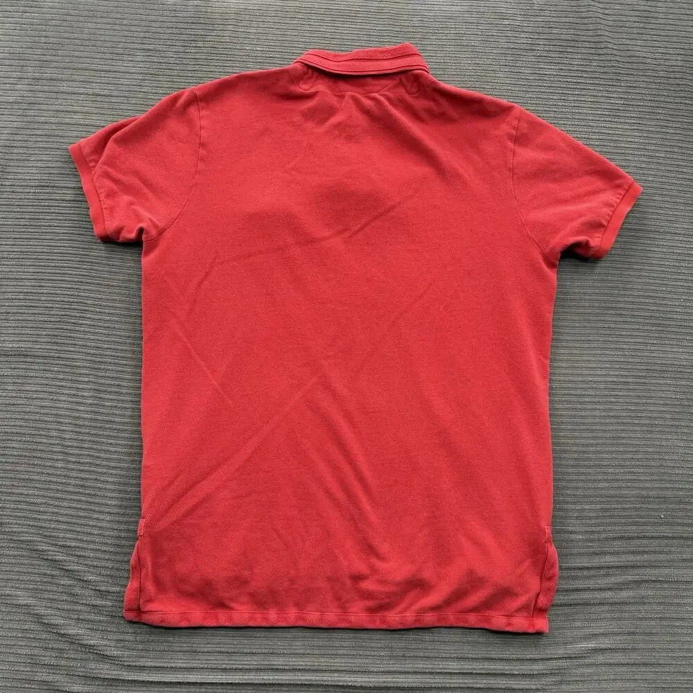 Polo Ralph Lauren 381 Bleecker St New York City Polo Shirt‎ Men XL Red Cotton.